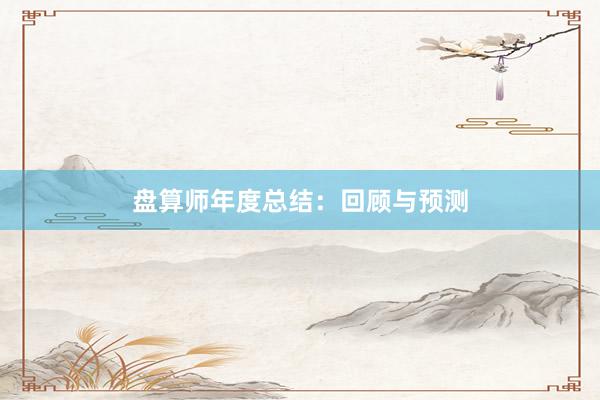 盘算师年度总结：回顾与预测